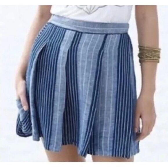 Ace & Jig pleated linen mini skirt - Picture 1 of 5